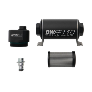 DeatschWerks DWFFR-X 110mm Billet Fuel Filter Regulator - 10 Micron - 8-FFR-110-010K Photo - Primary