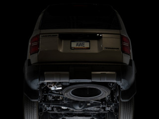 AWE Tuning 2024+ Toyota Land Cruiser / 2025+ Toyota 4Runner 0FG Cat-Back Exhaust w/ BashGuard - 3015-28056 Photo - Mounted