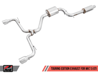 AWE Tuning Volkswagen GTI MK7.5 2.0T Touring Edition Exhaust w/Chrome Silver Tips 102mm - 3015-32096 Photo - Primary