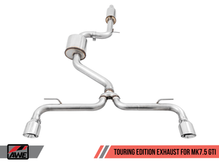 AWE Tuning Volkswagen GTI MK7.5 2.0T Touring Edition Exhaust w/Chrome Silver Tips 102mm - 3015-32096 Photo - out of package