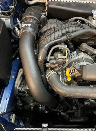 ETS 2022+ Subaru WRX VB Black Top Mount Charge Pipe - 200-60-ICP-010 Installed