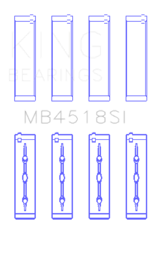 King Engine Bearings 11-20 Chrysler 300 / Dodge Grand Caravan (Size STD) Main Bearing Set - MB4518SI Photo - Primary