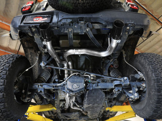 aFe 22-26 Ford Bronco V6 3.0L (tt) Vulcan Series 3in 304SS Cat-Back Exhaust System w/ Black Tips - 49-33154-B Photo - Mounted