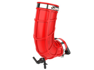 aFe Turbo Inlet Pipe (Use w/ PN 50-70119, 50-70127, & 50-70131) - Red - 55-20003-R Photo - Unmounted