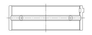 ACL Honda F20C/F22C 0.25mm Oversized High Performance Main Bearing Set - 5M1913H-.25 Technical Drawing