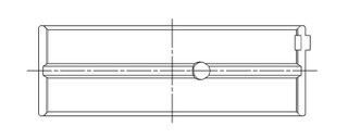 ACL Acura D16A1 / 97-01 Honda H22A4  / 98+ F23A0.025mm Oversized High Performance Main Bearing Set - 5M1957H-.025 Technical Drawing