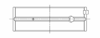 ACL Nissan SR20DE/DET (2.0L) 0.50mm Oversized High Performance Main Bearing Set - 5M2964H-.50 Technical Drawing
