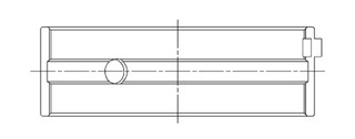 ACL Mazda B6/BP/BP-T 1.6/1.8L .50mm Oversized High Performance Main Bearing Set - 5M8353H-.50 Technical Drawing