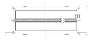 ACL Nissan RB25/RB30 0.25mm Oversized High Performance Main Bearing Set - 7M2394H-.25 Technical Drawing