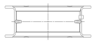 ACL Nissan RB26DETT 0.25mm Oversized High Performance Main Bearing Set - 7M2428H-.25 Technical Drawing