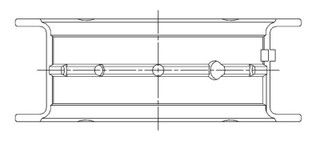 ACL Nissan RB26DETT Standard Size High Performance Main Bearing Set - 7M2428H-STD Technical Drawing