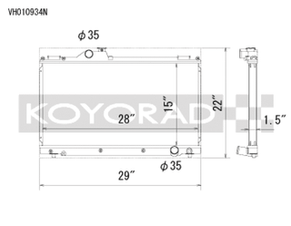 Koyorad 01-05 Lexus IS300 (w/ Manual Transmission) Racing Radiator - VH010934N Photo - Primary
