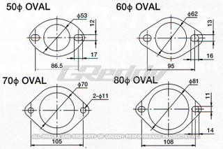 GReddy 60mm Exhaust Oval Gasket - 11000301 Photo - Primary