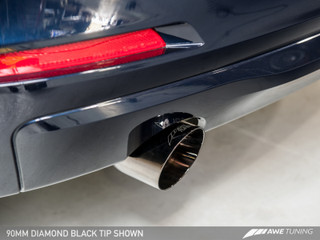 AWE Tuning BMW F30 320i Touring Exhaust w/Performance Mid Pipe - Diamond Black Tip (90mm) - 3015-23036 Photo - out of package