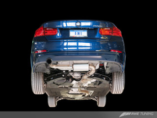AWE Tuning BMW F30 320i Touring Exhaust w/Performance Mid Pipe - Diamond Black Tip (90mm) - 3015-23036 Photo - out of package