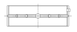 ACL Nissan VG30DETT 3.0L-V6 Standard Size High Performance Main Bearing Set - 4M2737H-STD Technical Drawing