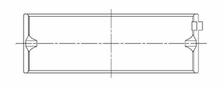 ACL Mitsubishi 4G63/4G64 7 Bolt 2nd Gen DSM and EVO I-IV Standard Size High Performance Main Bearing - 5M1186H-STD Technical Drawing