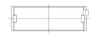 ACL Mazda B6/BP/BP-T 1.6/1.8L .25mm Oversized High Performance Main Bearing Set - 5M8353H-.25 Technical Drawing