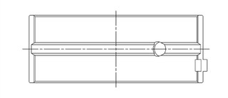 ACL Toyota 3SGTE Standard Size High Performance w/ Extra Oil Clearance Main Bearing Set - 5M8361HX-STD Technical Drawing