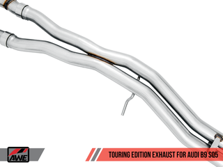 AWE Tuning Audi B9 SQ5 Resonated Touring Edition Cat-Back Exhaust - No Tips (Turn Downs) - 3015-31016 Photo - out of package