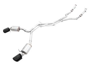 AWE Tuning Audi B9 RS 5 Sportback Touring Edition Exhaust-Non Resonated- Diamond Black RS Style Tips - 3015-33114 Photo - Primary