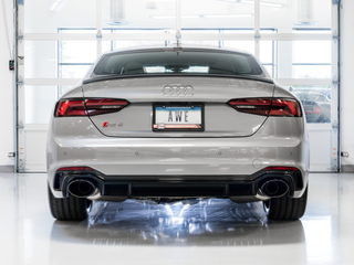 AWE Tuning Audi B9 RS 5 Sportback Touring Edition Exhaust-Non Resonated- Diamond Black RS Style Tips - 3015-33114 Photo - out of package
