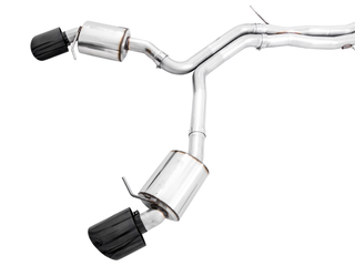 AWE Tuning Audi B9 RS 5 Sportback Touring Edition Exhaust-Non Resonated- Diamond Black RS Style Tips - 3015-33114 Photo - out of package