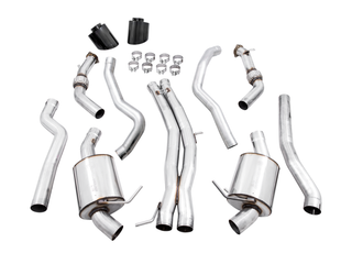 AWE Tuning Audi B9 RS 5 Sportback Touring Edition Exhaust-Non Resonated- Diamond Black RS Style Tips - 3015-33114 Photo - out of package