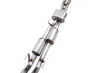 AWE 16-22 Toyota Tacoma 0FG Catback Exhaust w/ BashGuard - Dual Diamond Black Tips - 3015-33826 Photo - out of package