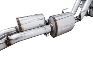 AWE 16-22 Toyota Tacoma 0FG Catback Exhaust w/ BashGuard - Dual Diamond Black Tips - 3015-33826 Photo - out of package