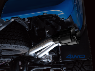 AWE 16-22 Toyota Tacoma 0FG Catback Exhaust w/ BashGuard - Dual Diamond Black Tips - 3015-33826 Photo - out of package
