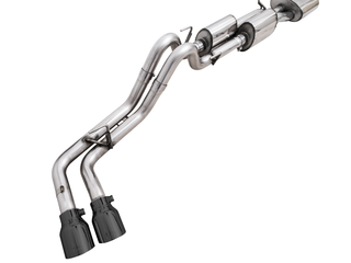 AWE 16-22 Toyota Tacoma 0FG Catback Exhaust w/ BashGuard - Dual Diamond Black Tips - 3015-33826 Photo - out of package