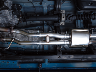 AWE 16-22 Toyota Tacoma 0FG Catback Exhaust w/ BashGuard - Dual Diamond Black Tips - 3015-33826 Photo - out of package