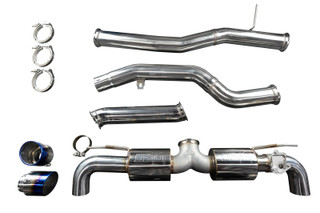 Injen 20-21 Toyota Supra 3.0L Turbo 6cyl SS Cat-Back Exhaust w/ Burnt Tips - SES2300TT Photo - out of package