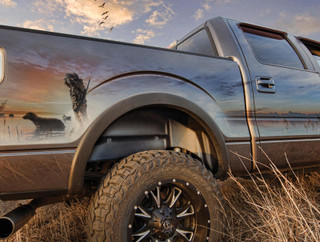 Husky Liners 20-22 Chevrolet Silverado 2500/3500 HD Rear Wheel Well Guards - Black - 79051 Photo - Mounted