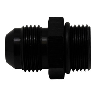 DeatschWerks 8AN ORB Male to 8AN Male Flare Adapter (Incl O-Ring) - Anodized Matte Black - 6-02-0402-B Photo - Primary
