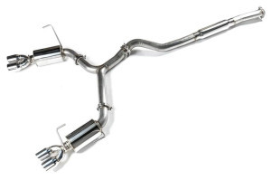 ETS extreme muffled and resonated exhaust with polished tips for a 2022 Subaru WRX - 200-60-EXH-010