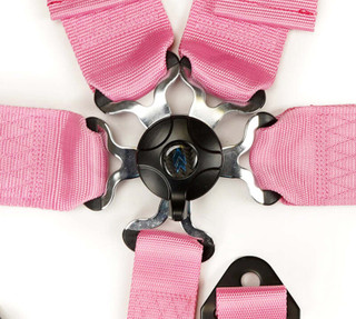 NRG 5PT 3in. Seat Belt Harness / Cam Lock - Pink - SBH-B6PCPK Photo - Close Up