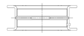 ACL Ford 221/255/260/289/302 Windsor/Windsor 5.0L STD Size w/ Extra Oil Clearance Main Bearing Set - 5M590HX-STD Technical Drawing