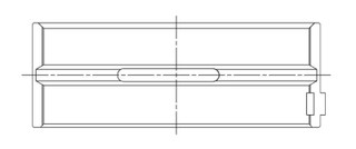 ACL Ford 221/255/260/289/302 Windsor/Windsor 5.0L STD Size w/ Extra Oil Clearance Main Bearing Set - 5M590HX-STD Technical Drawing