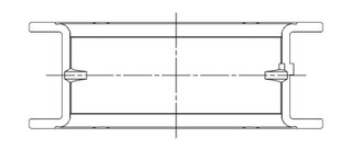 ACL Ford 221/255/260/289/302 Windsor/Windsor 5.0L STD Size w/ Extra Oil Clearance Main Bearing Set - 5M590HX-STD Technical Drawing