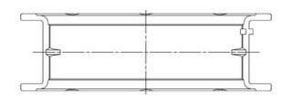 ACL Chevy V8 4.8/5.3/5.7/6.0L Race Series .01mm Oversized Main Bearing Set - 5M7298H-01 Technical Drawing