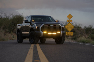 Rigid Industries 360-Series 4in SAE Fog w/ Amber PRO Lens - White (Pair) - 36123 Photo - Mounted