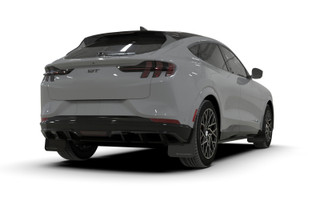 Rally Armor 21-23 Ford Mustang Mach-E Black UR Mud Flap w/ Metallic Black Logo - MF96-UR-BLK-MBK User 1