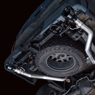 AWE Tuning 2021+ Ford F-150 Tremor (w/ Bumper Cutouts) 0FG Non-Resonated Catback -Diamond Black Tips - 3020-33402 Photo - Mounted
