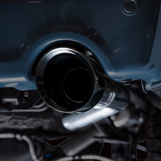 AWE Tuning 2021+ Ford F-150 Tremor (w/ Bumper Cutouts) 0FG Non-Resonated Catback -Diamond Black Tips - 3020-33402 Photo - Mounted
