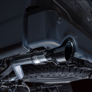 AWE Tuning 2021+ Ford F-150 Tremor (w/ Bumper Cutouts) 0FG Non-Resonated Catback -Diamond Black Tips - 3020-33402 Photo - Mounted