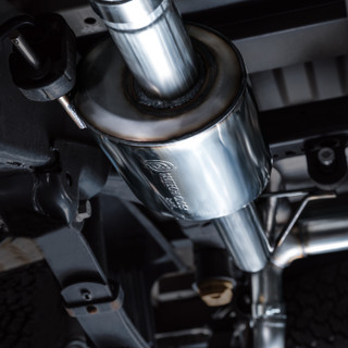 AWE Tuning 2021+ Ford F-150 Tremor (w/ Bumper Cutouts) 0FG Non-Resonated Catback -Diamond Black Tips - 3020-33402 Photo - Mounted