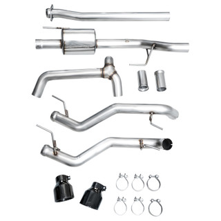 AWE Tuning 2021+ Ford F-150 Tremor (w/ Bumper Cutouts) 0FG Non-Resonated Catback -Diamond Black Tips - 3020-33402 Photo - out of package