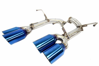 PLM Subaru WRX & STI 2015 - 2021 Axle-Back Exhaust Muffler Deletes V2 with Blue Titanium Burnt Tips without hardware